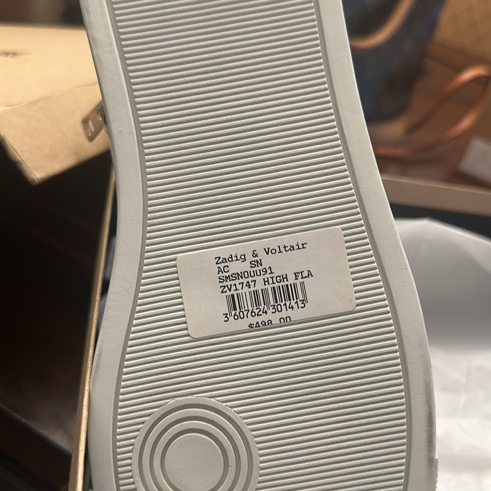 ❤️ Zadig & Voltaire High Flash Pride Sneakers with Colorful Accents - Picture 13 of 14